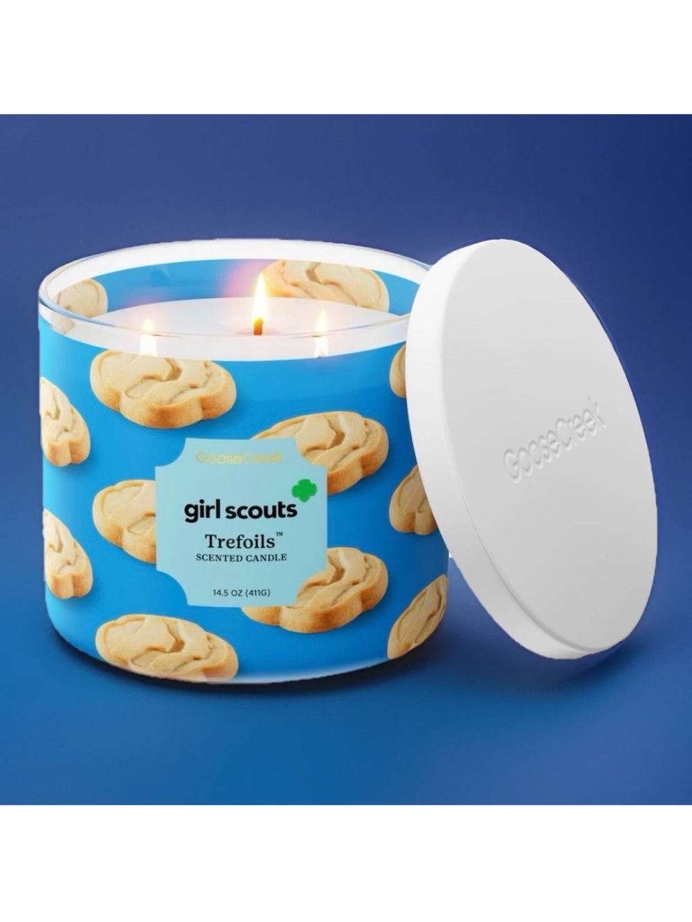 Goose Creek 3-Wick Candle- Girl Scouts Trefoils Cookie (14.5 oz)